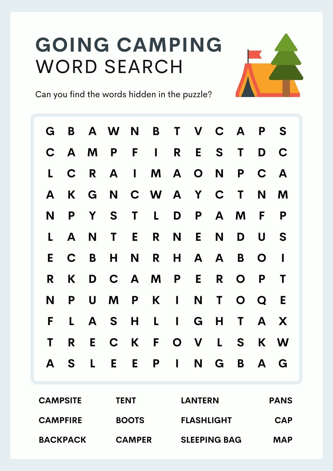 Jungle Word Search Printable
