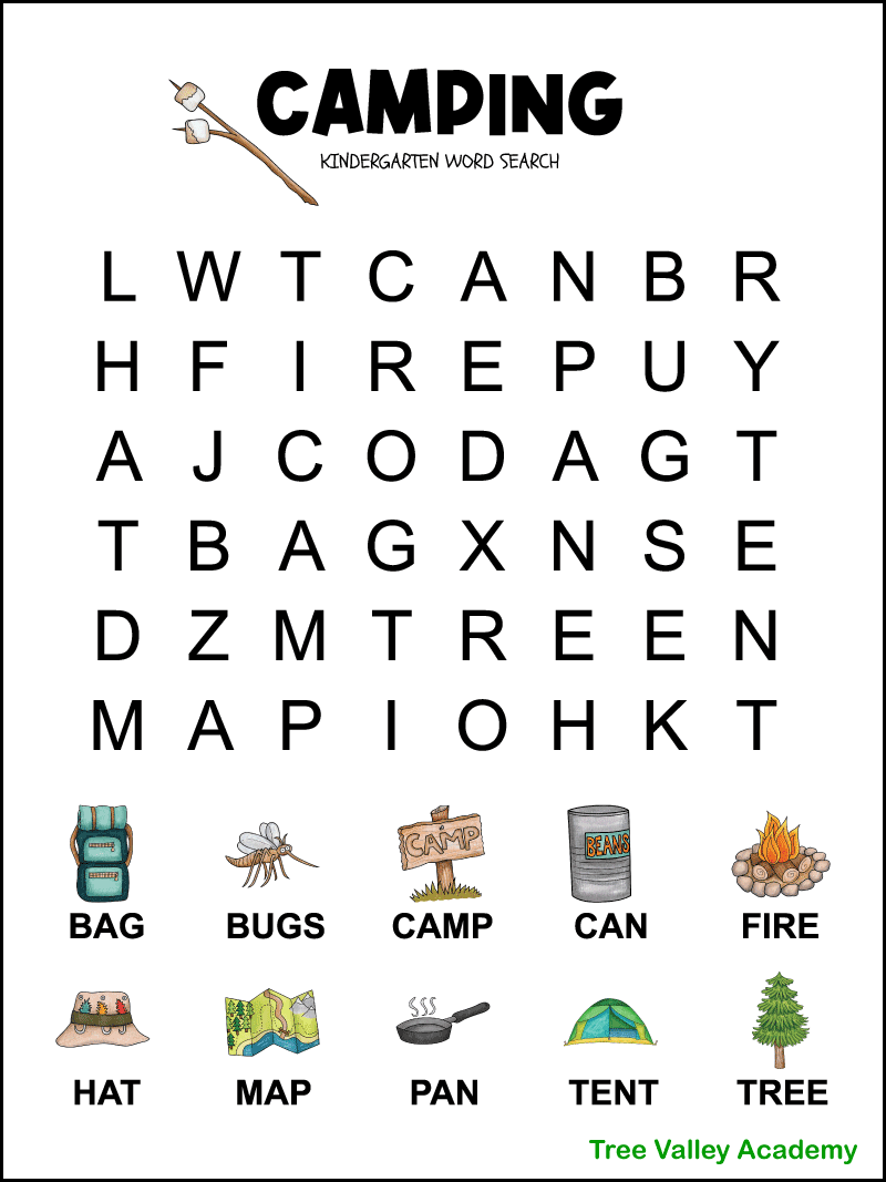 Big Letter Word Search Printables