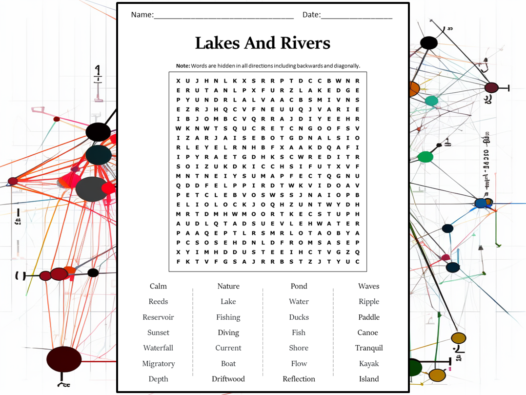 Lakes And Rivers Word Search Puzzle Worksheet Activity Teaching Resources Lakes And Rivers Word Search Puzzle Worksheet Activity Teaching Resources