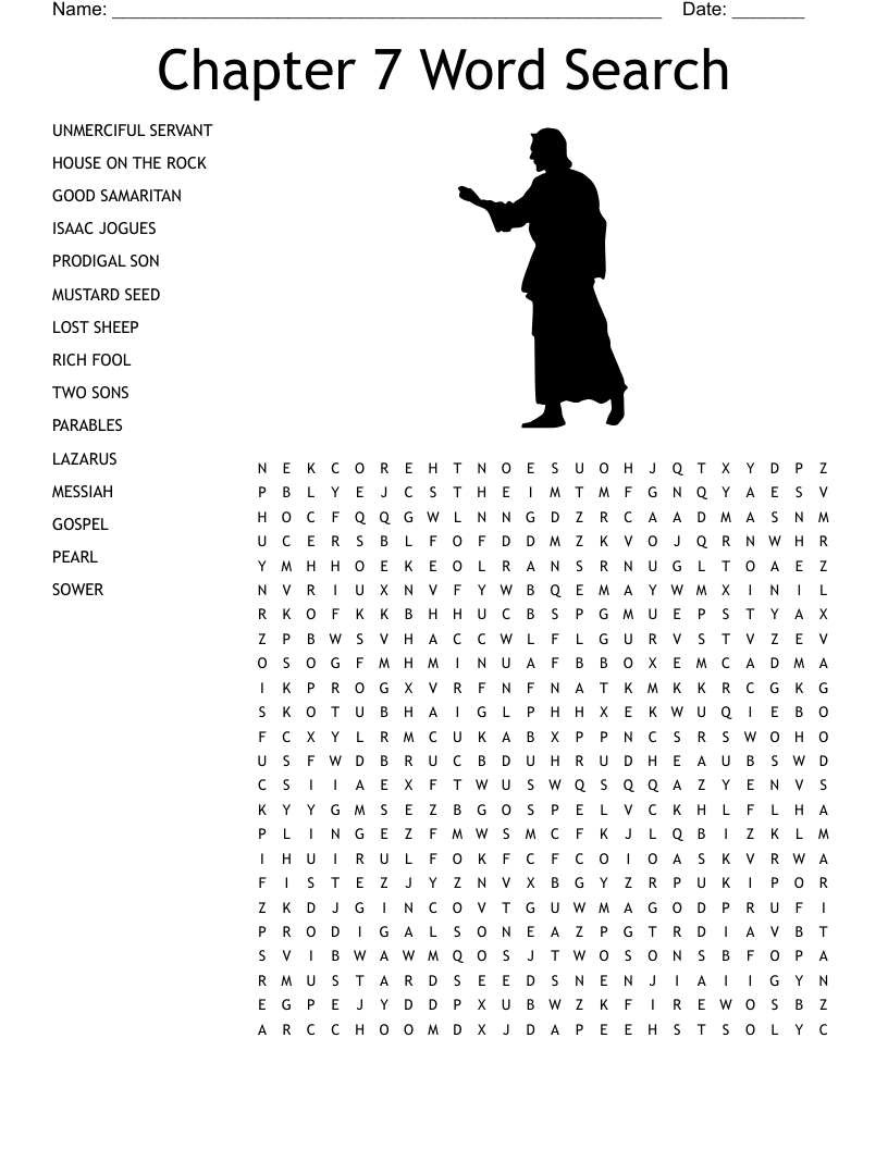 Lazarus Raised From The Dead Word Search WordMint