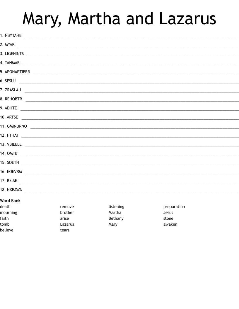 Free Printable Word Search Lazerious