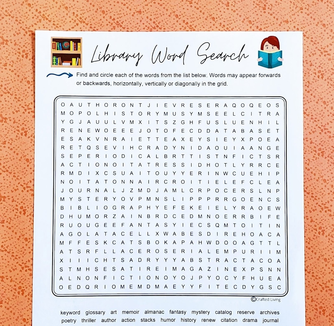 Library Printable Word Search Book Word Puzzle Party Game Brain Teaser Game Classroom Home School Family Activity Vocabulary Game Etsy UK Library Printable Word Search Book Word Puzzle Party Game Brain Teaser Game Classroom Home School Family Activity Vocabulary Game Etsy UK