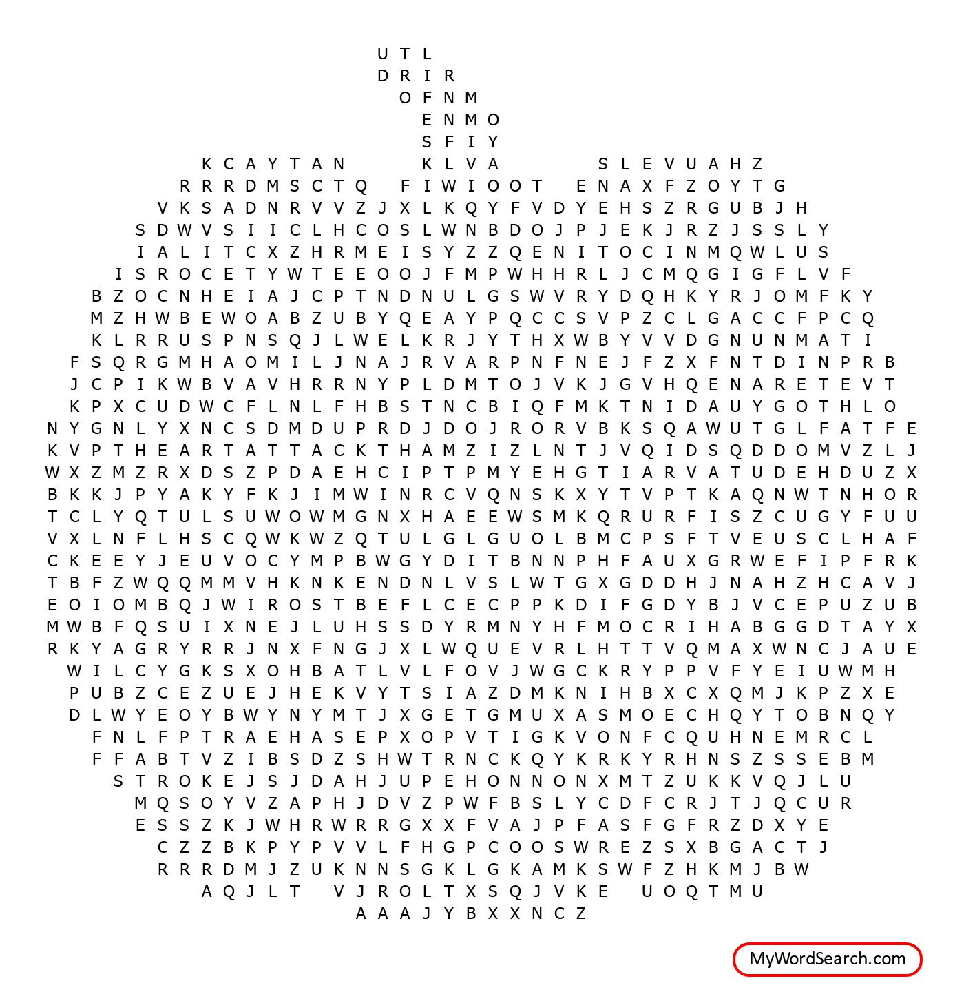 Life Skills Wordsearch