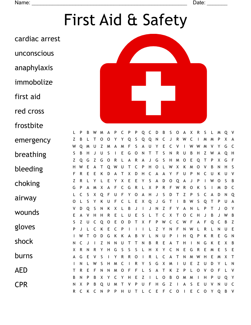 Livewires Health And Safety Word Search WordMint