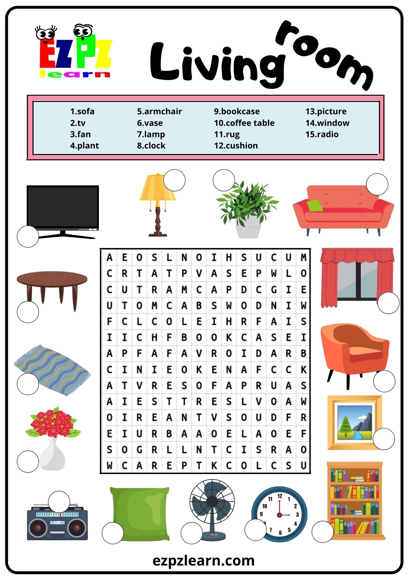Living Things Word Search Printable Living Things Word Search Printable