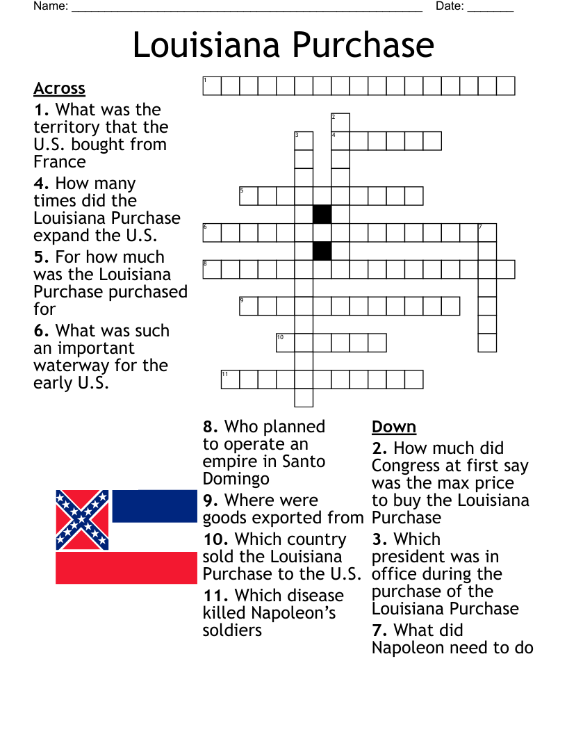 Louisiana Purchase Word Search WordMint