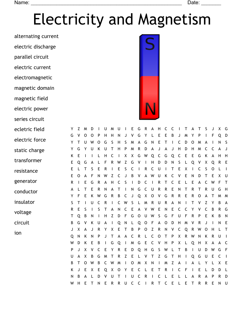 Magnets Word Search WordMint