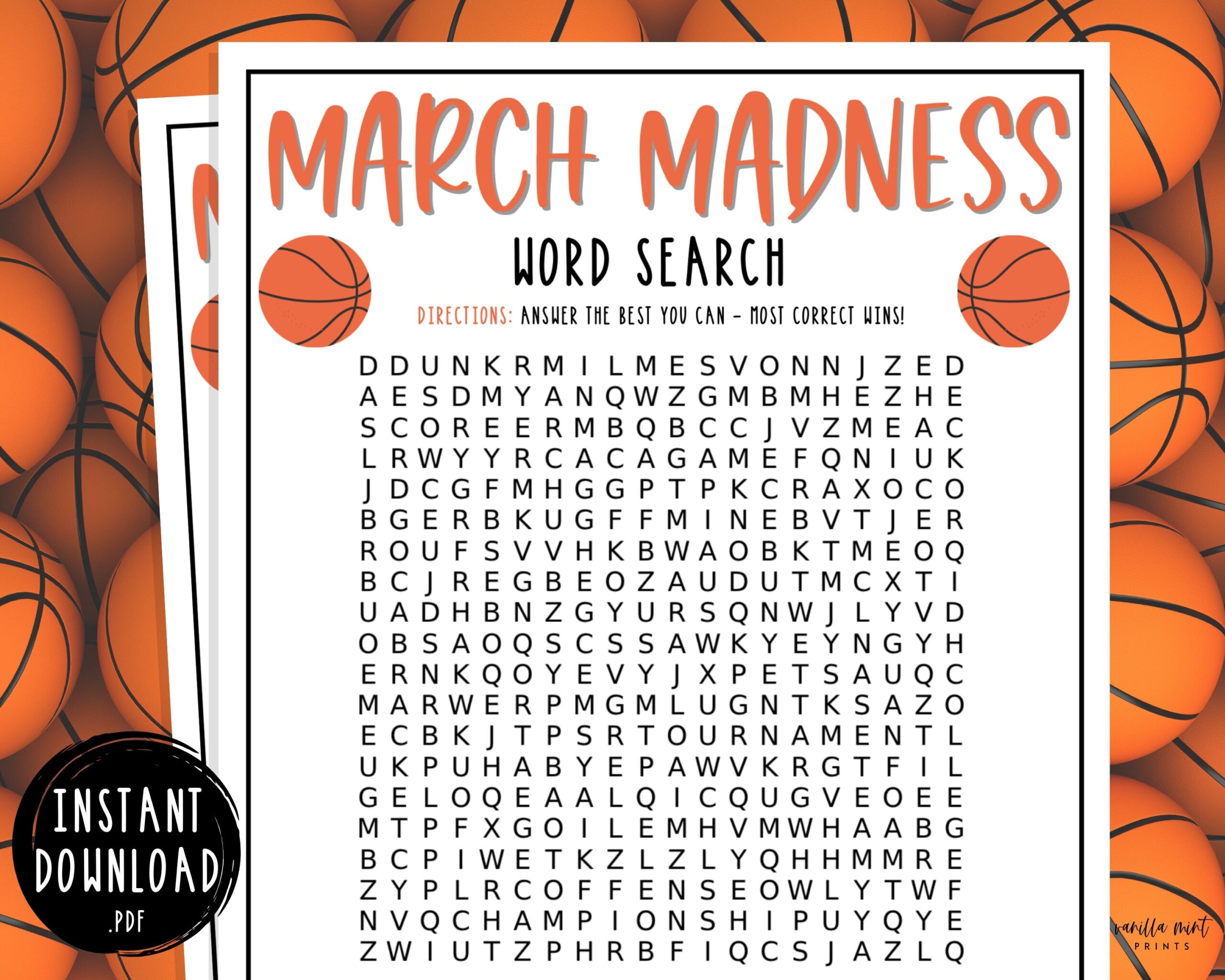 March Word Searches Printable