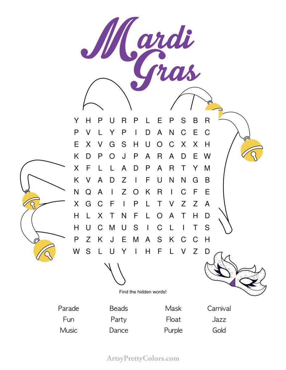 Mardi Gras Word Search Puzzles Grab Them For Free Artsy Pretty Mardi Gras Word Search Puzzles Grab Them For Free Artsy Pretty