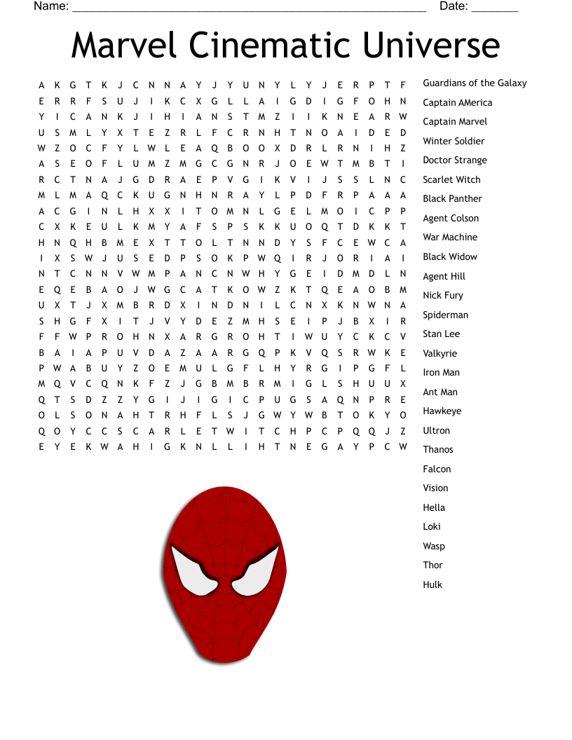 Marvel Word Search Free Printable Marvel Word Search Free Printable