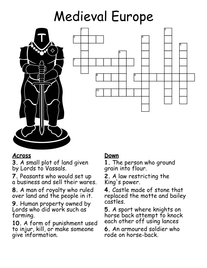Castle Word Search Printable