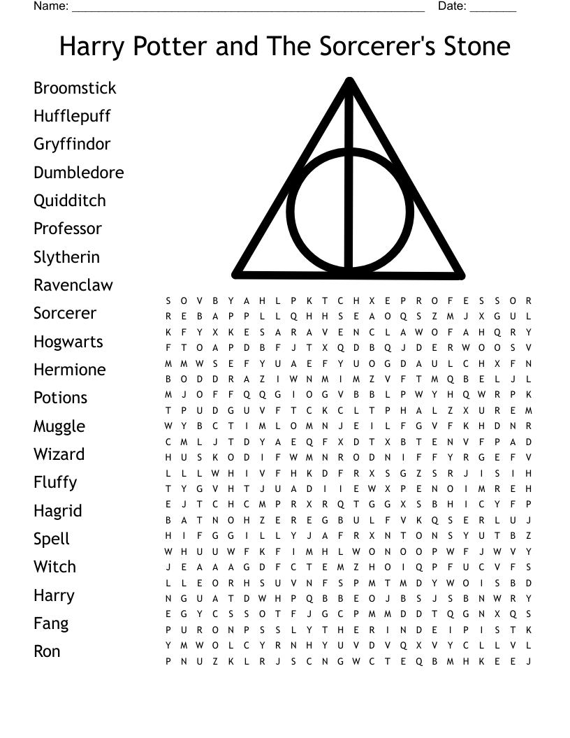 Mega Harry Potter Word Find Word Search WordMint