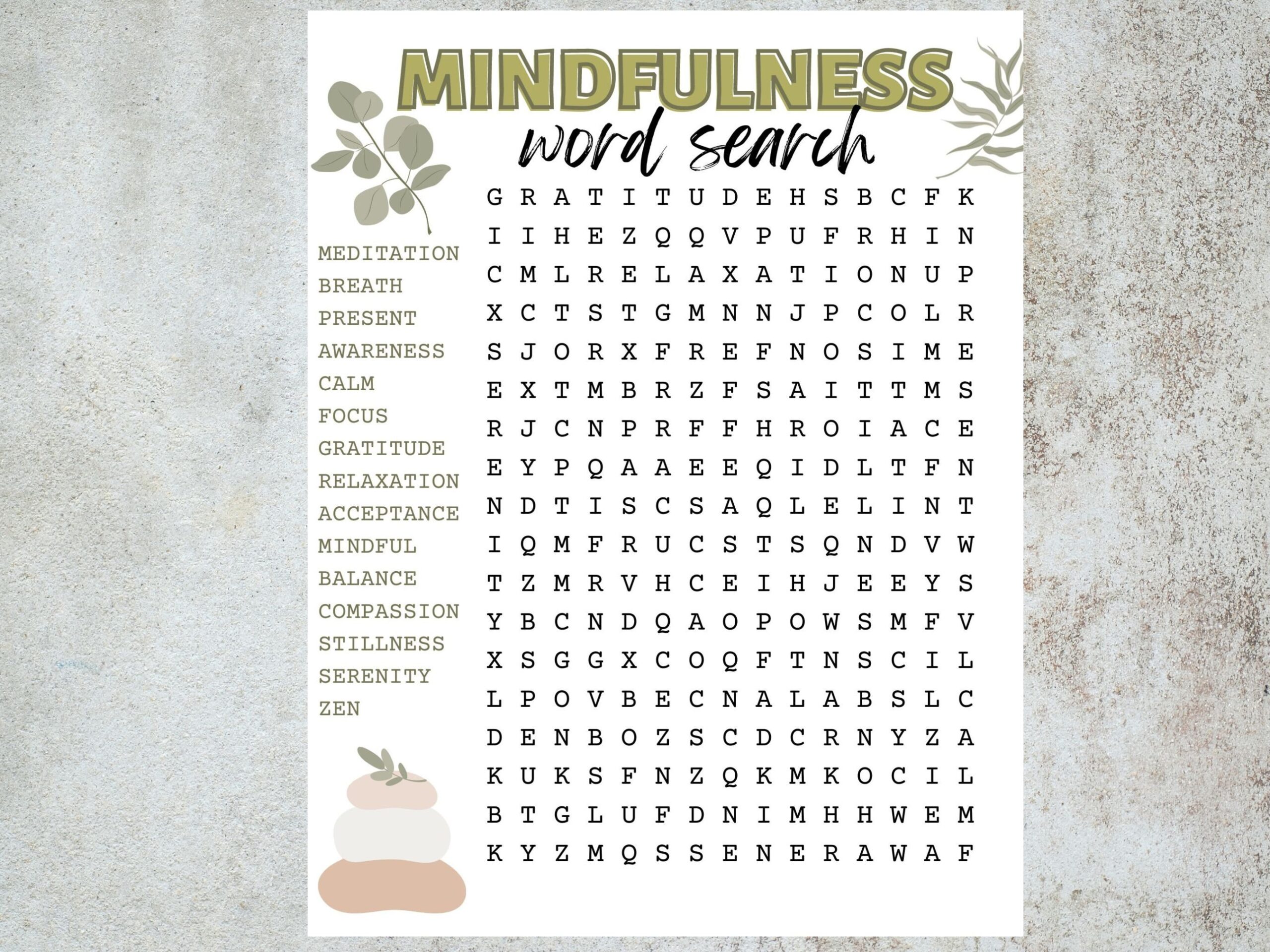 Mindfulness Word Search Puzzle Printable Relaxing And Challenging Activity Etsy UK Mindfulness Word Search Puzzle Printable Relaxing And Challenging Activity Etsy UK