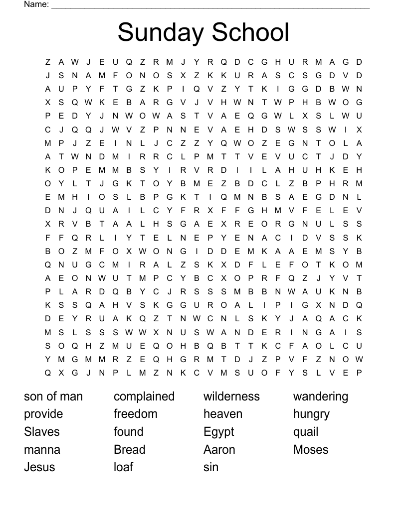 Moses Word Search WordMint