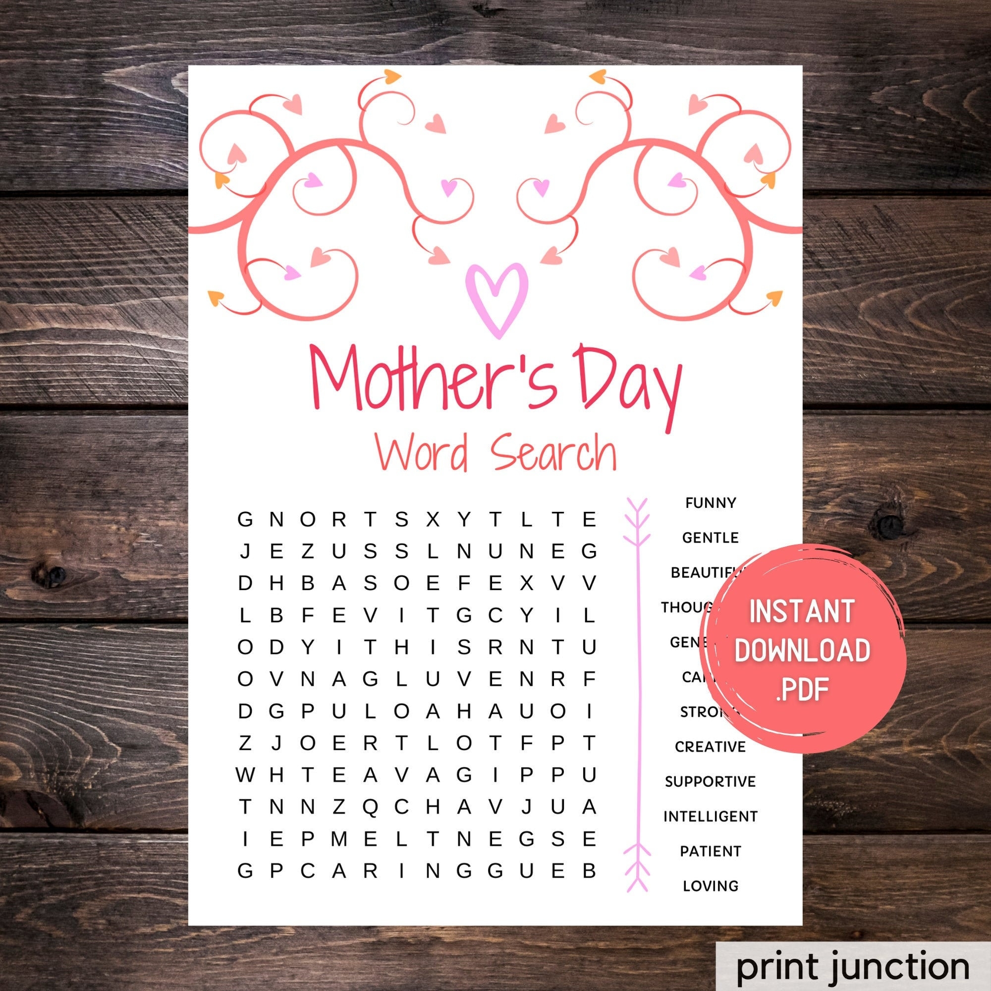 Mother's Day Word Searches Printable