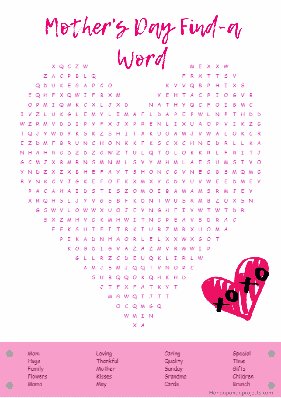 Mother s Day Word Search Activity FREE Printable Mother s Day Word Search Activity FREE Printable