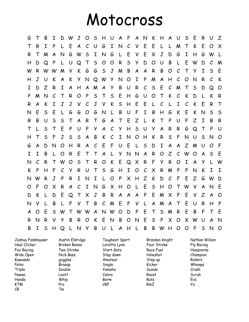 Free Printable Kentucky Derby Word Search