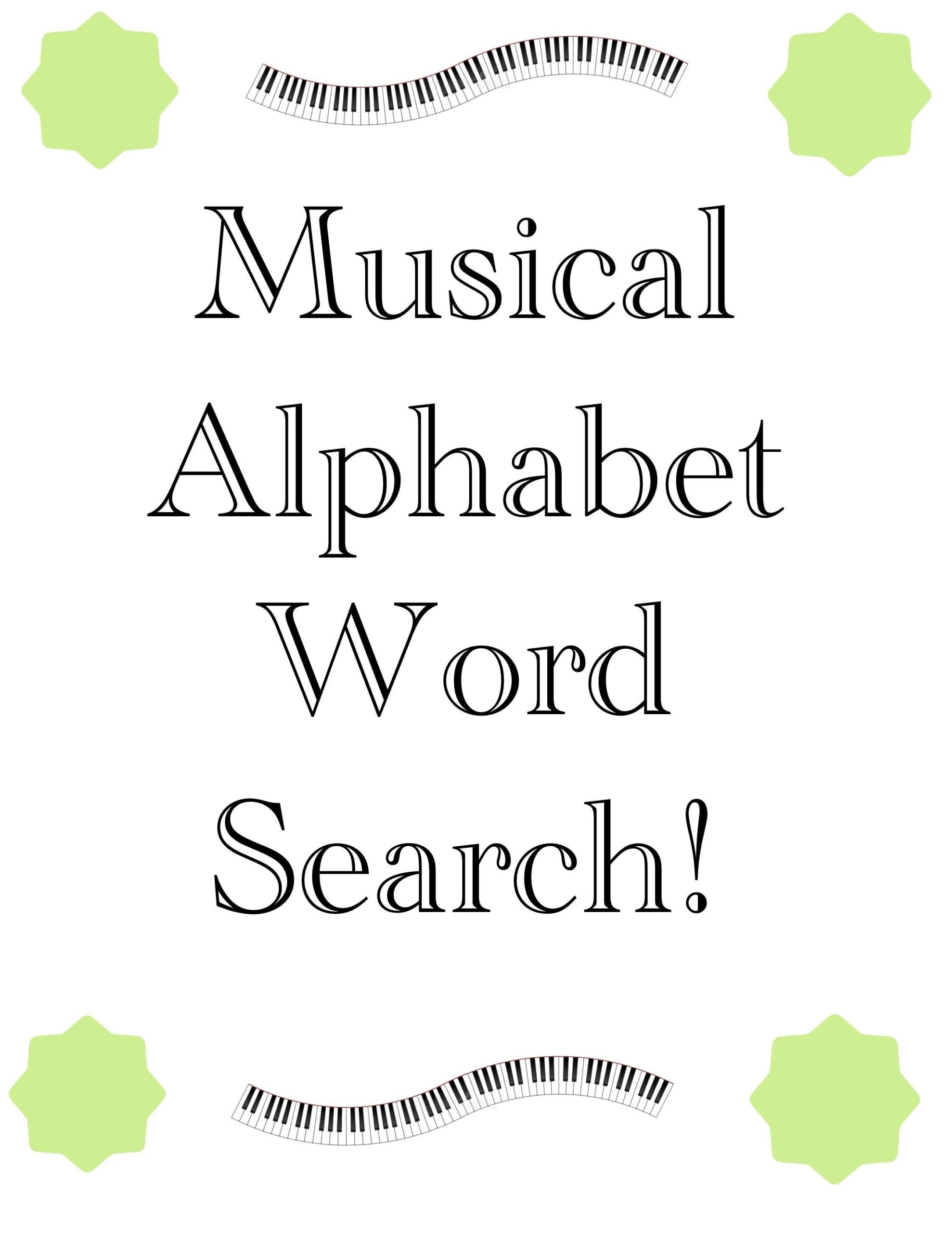 Alphabet Word Search Printable