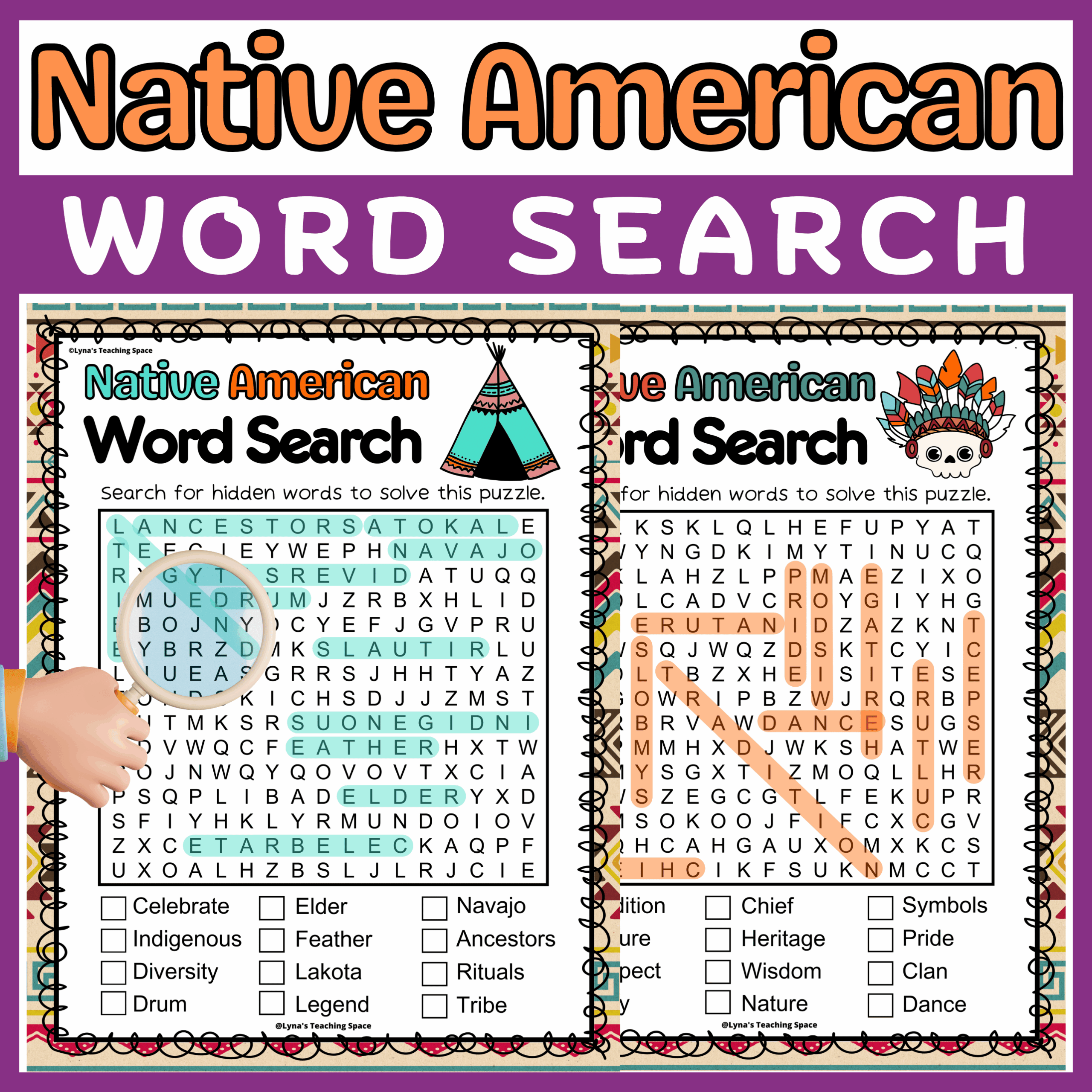 Native American Word Search Printable