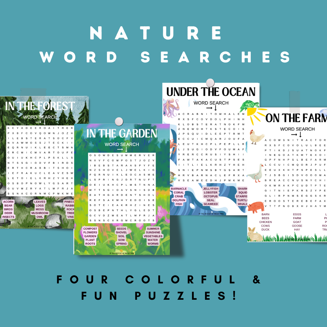 Free Printable Nature Word Searches
