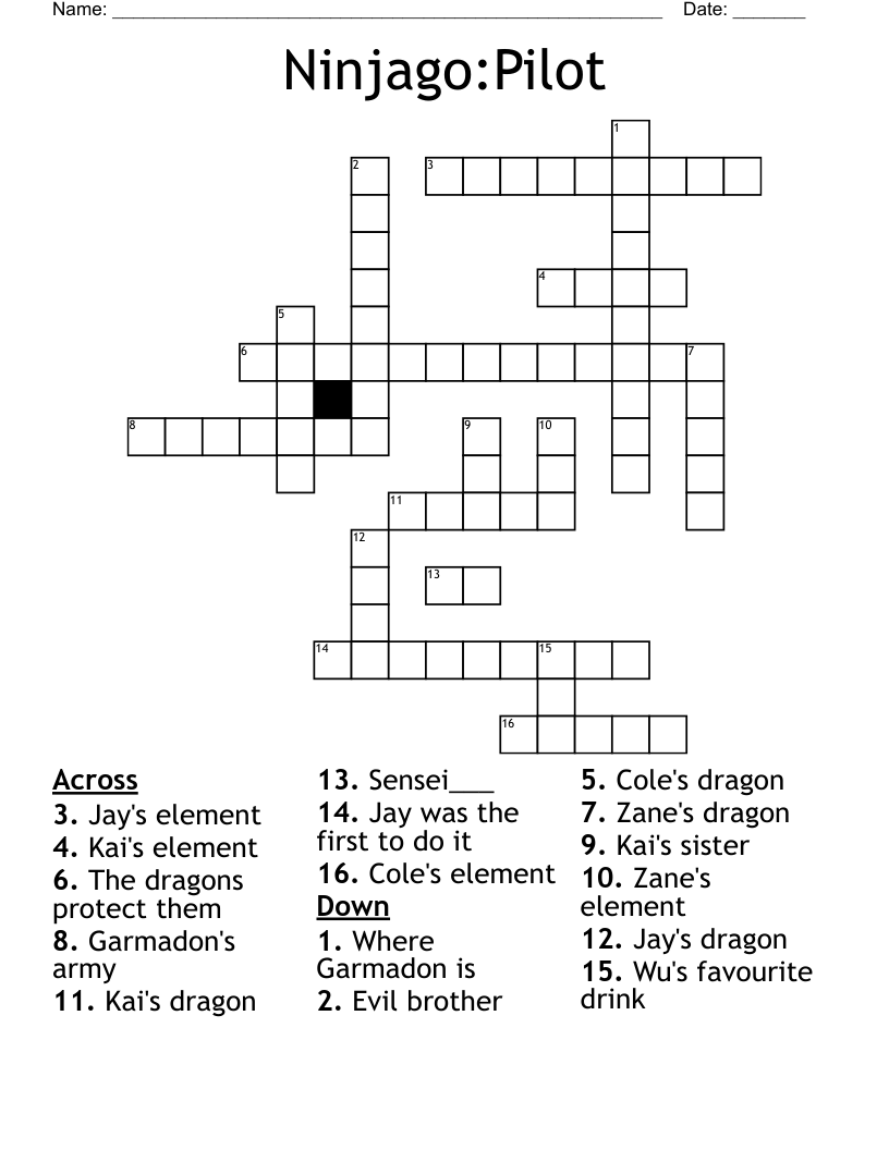 Ninjago Word Search WordMint