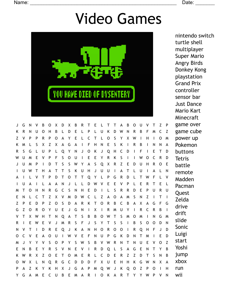 Nintendo Word Search WordMint