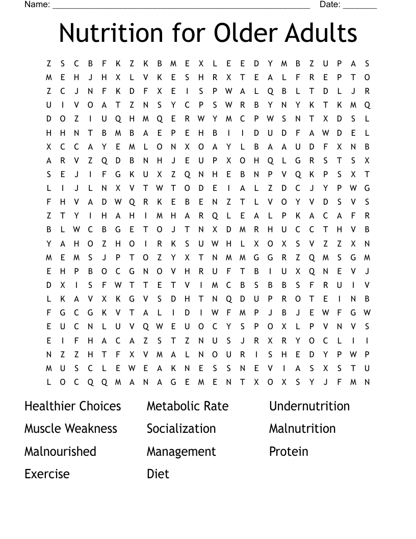 Large Printable Word Searches For Seniors
