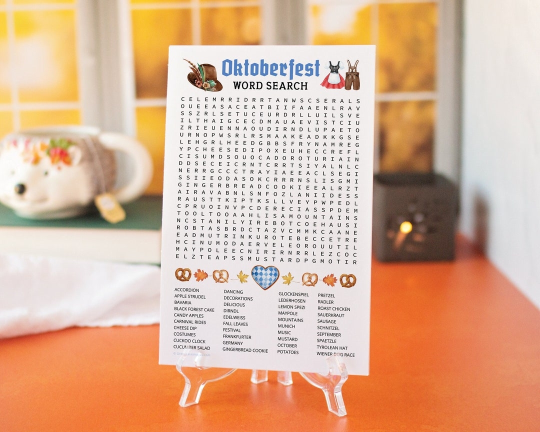 Oktoberfest Word Search Printable