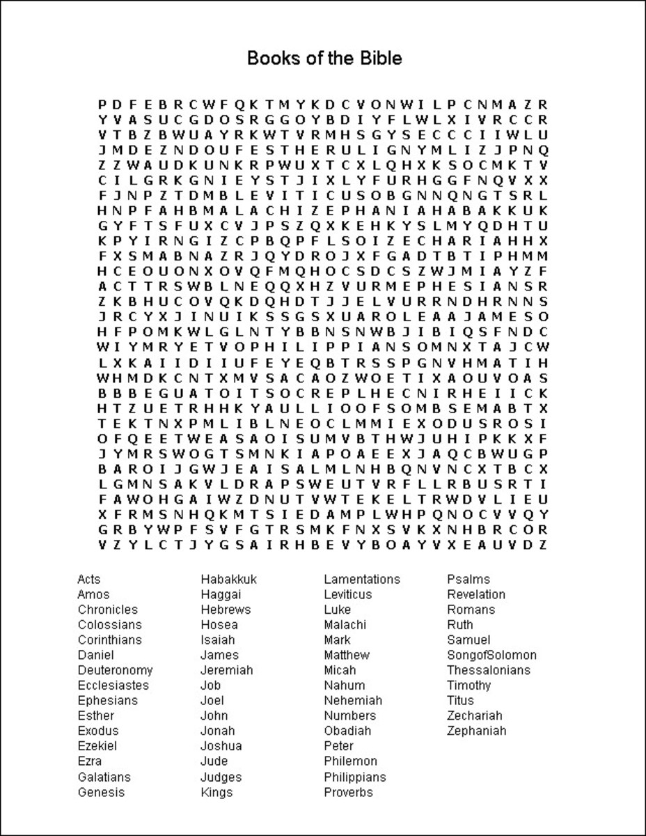 Word Search Printable Bible