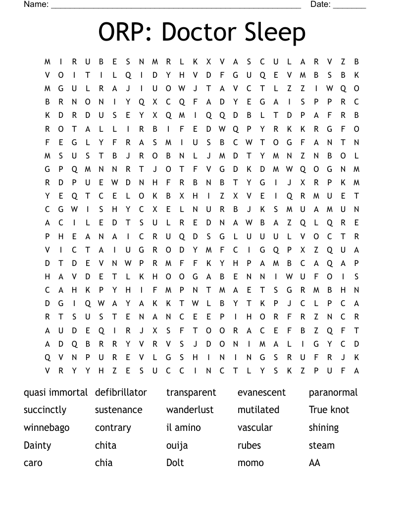 Dr Who Word Search Printable