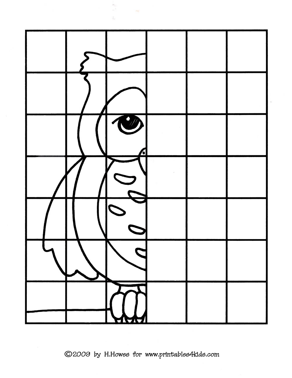 Owl Complete The Picture Drawing Printables For Kids Free Word Search Puzzles Coloring Pages And Other Activities