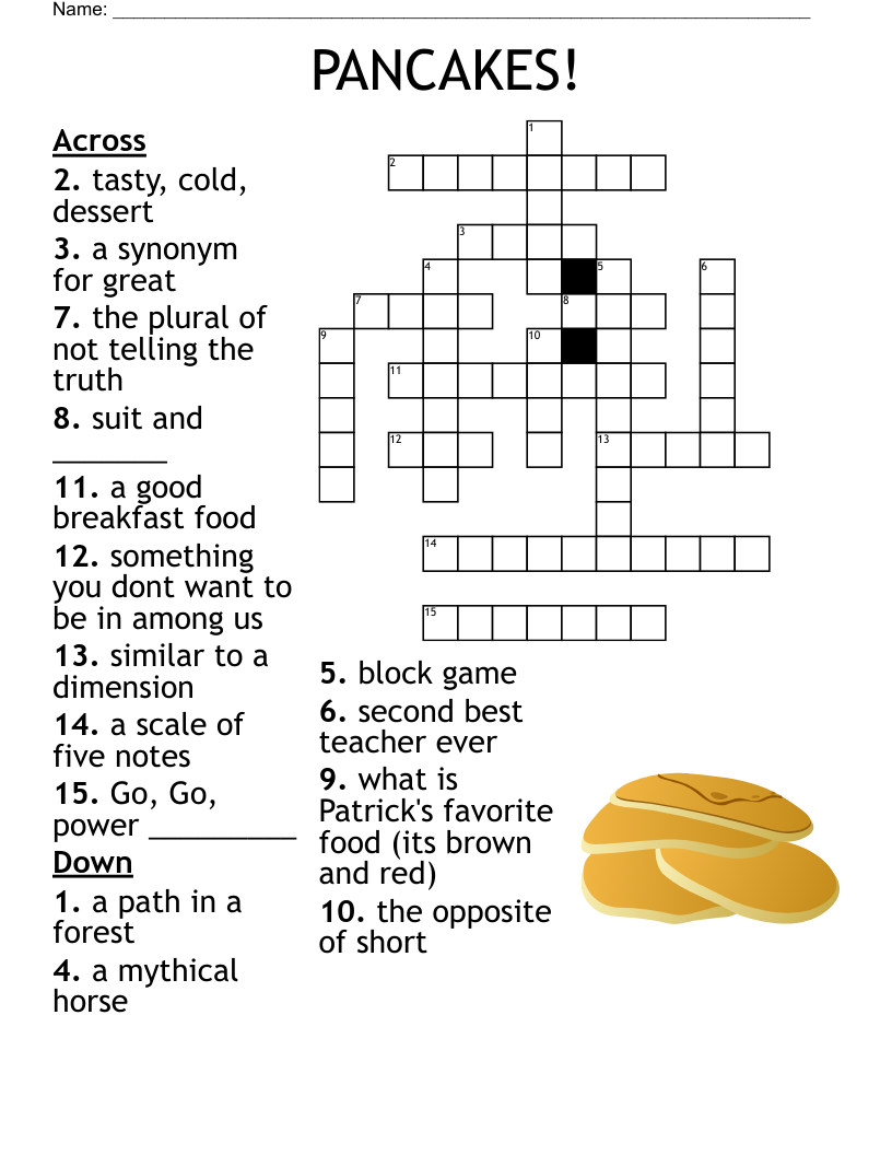 PANCAKES Crossword WordMint