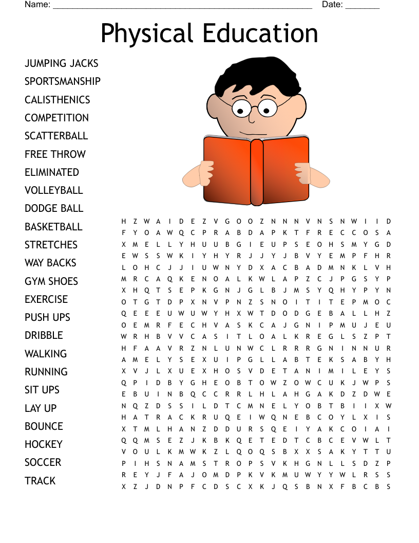 Physical Education Puzzle 1 Word Search WordMint Physical Education Puzzle 1 Word Search WordMint