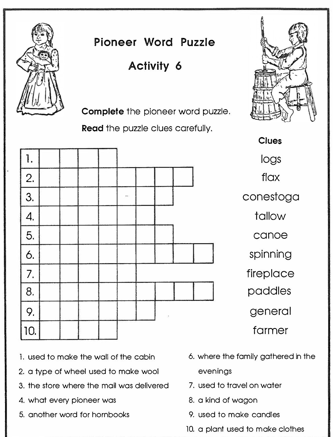 Pioneer Word Puzzle
