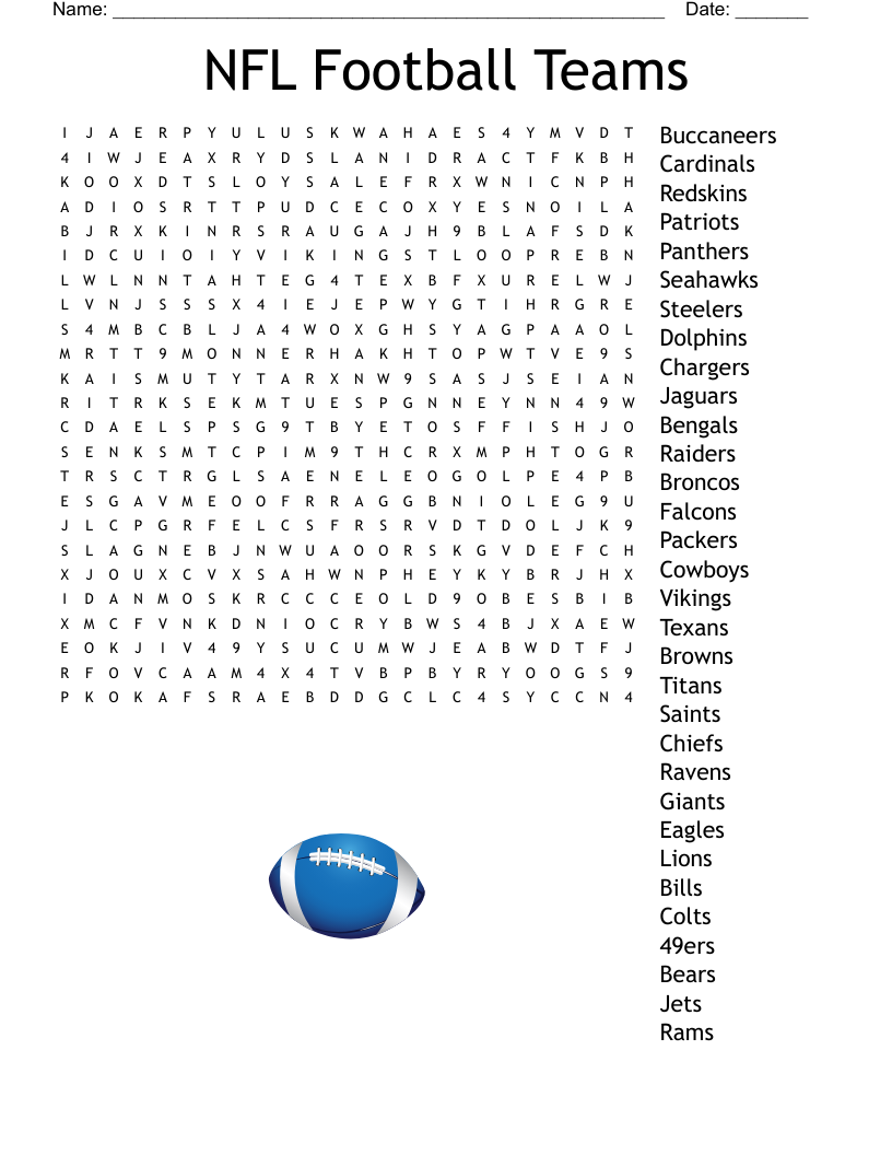 Pittsburgh Steelers Word Search WordMint