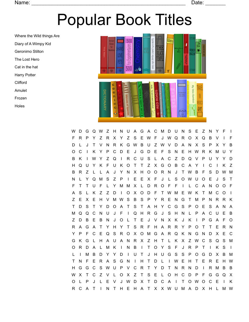 Word Search Books Printable