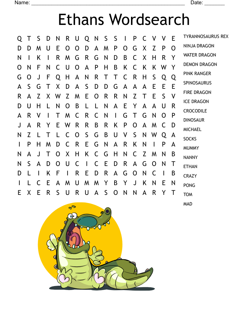 Power Rangers Word Search WordMint