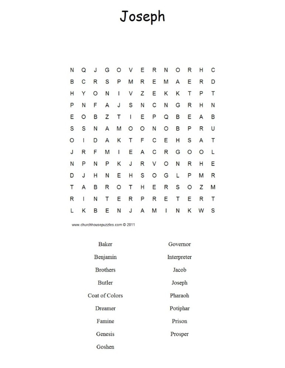 Printable Bible Word Searches From Genesis HubPages