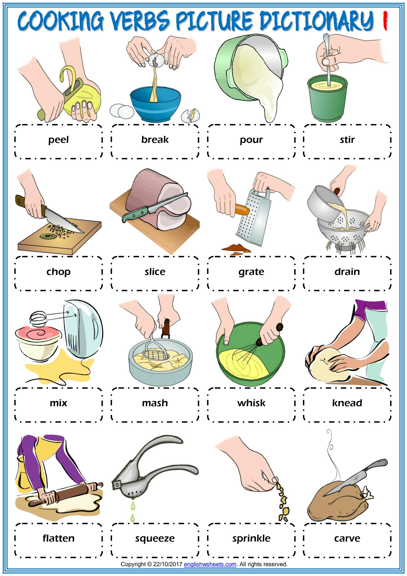 Cooking Terms Word Searches Printables