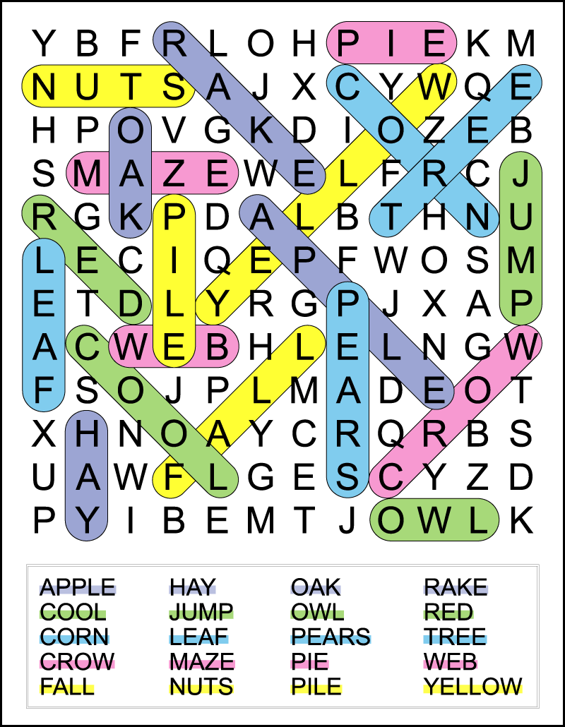 Printable Fall Word Searches For Kids Tree Valley Academy Printable Fall Word Searches For Kids Tree Valley Academy