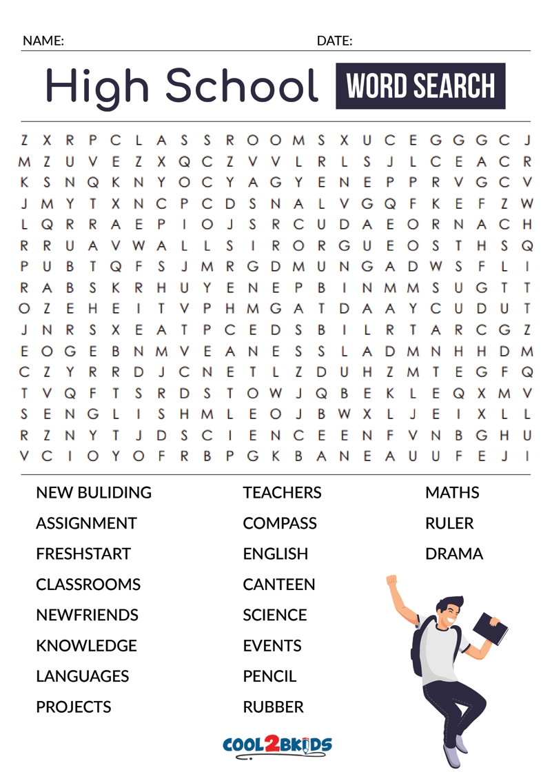 Educatonal Word Search Printable