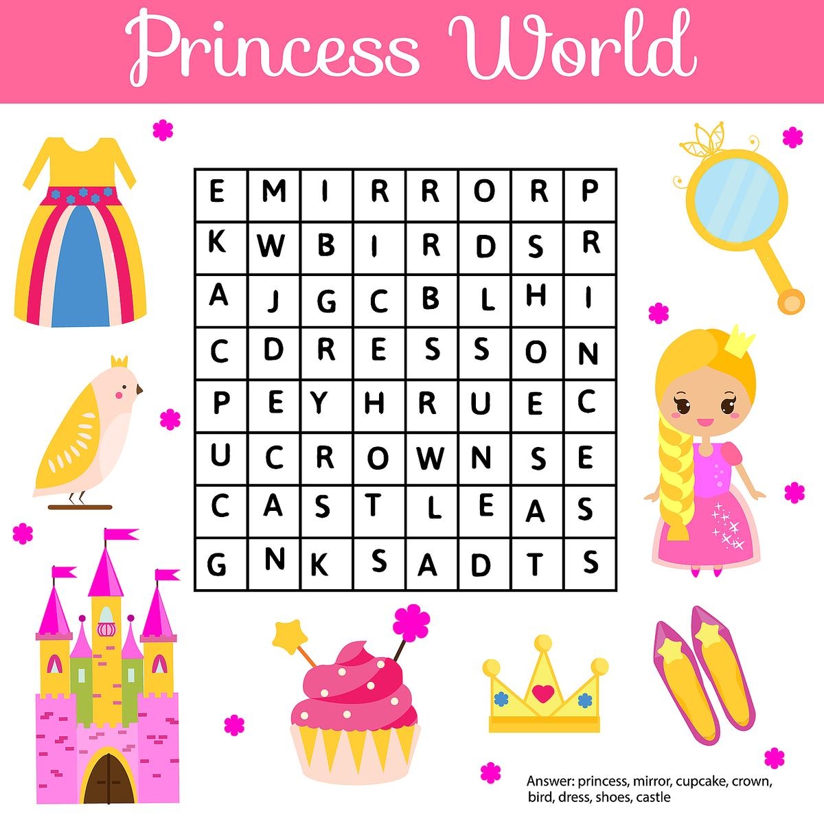 Printable Word Search Puzzles For Toddlers