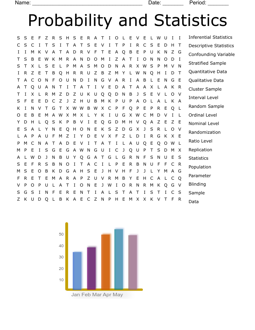 Probability And Statistics Word Search WordMint