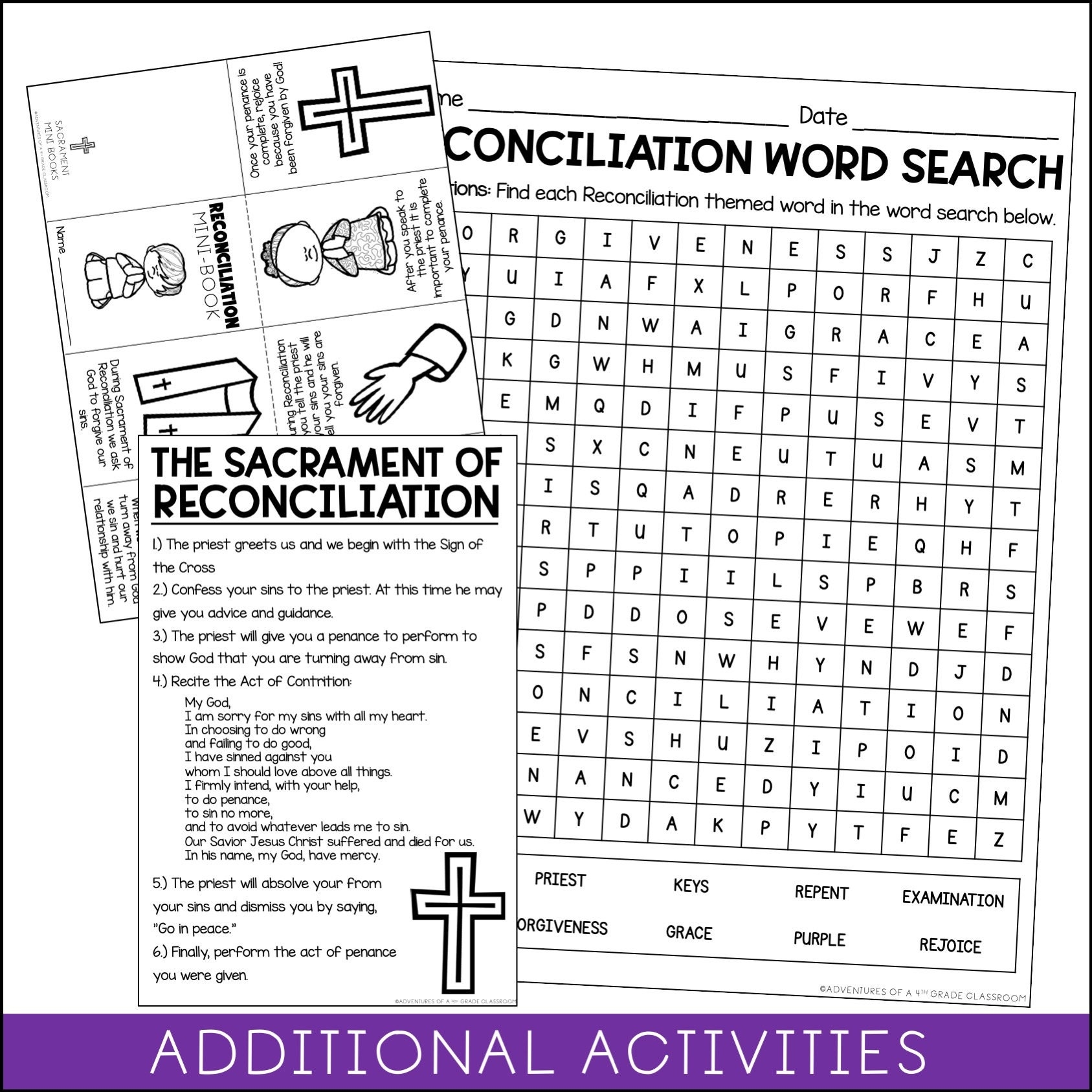 Free Printable Reconciliation Word Search
