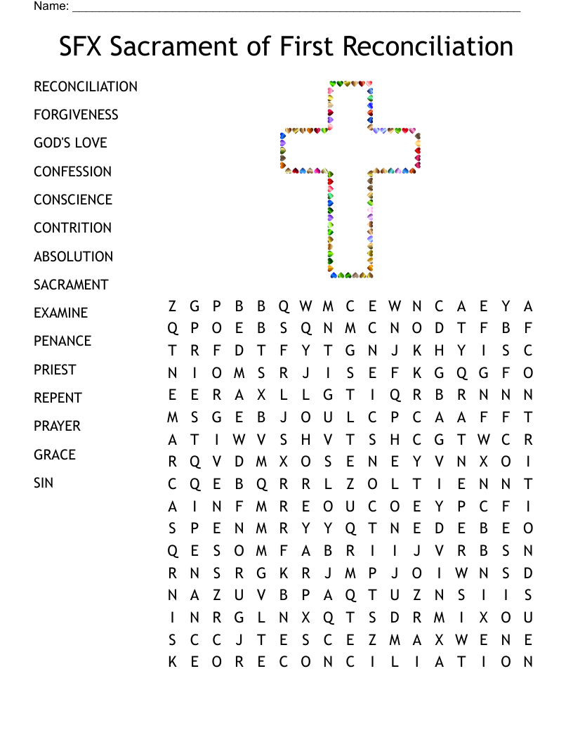 RECONCILIATION Word Search WordMint