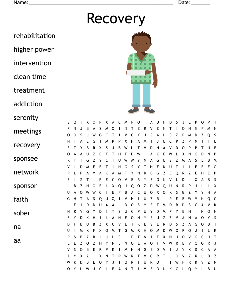 Recovery Word Search WordMint