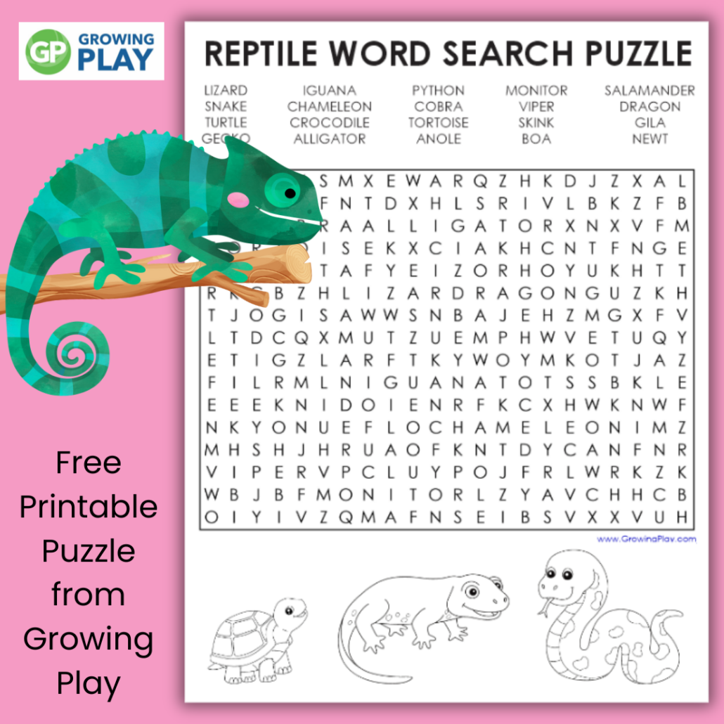 Reptile Word Search Puzzle Free Printable Growing Play Reptile Word Search Puzzle Free Printable Growing Play