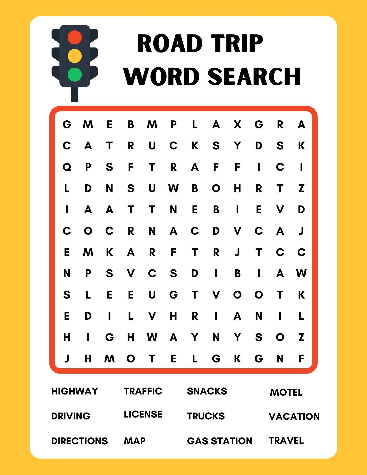 Road Trip Word Search Instant Download Printable PDF Etsy Road Trip Word Search Instant Download Printable PDF Etsy
