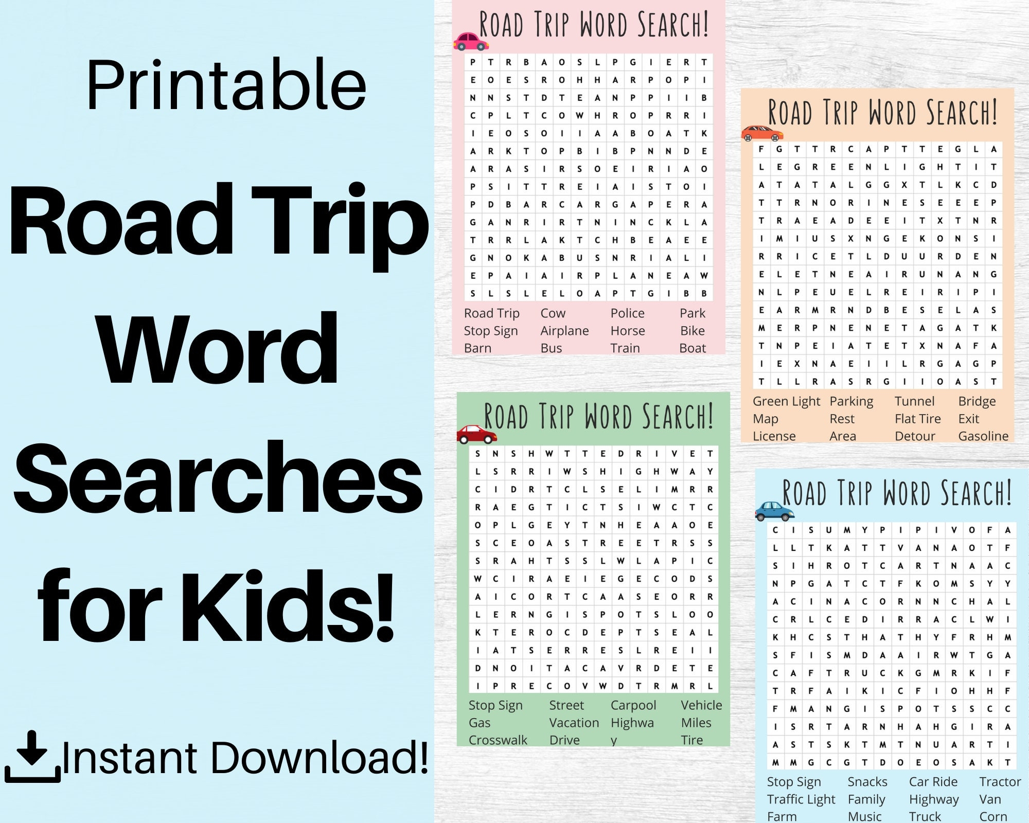Road Trip Wordsearch Road Trip Games Road Trip Printables For 