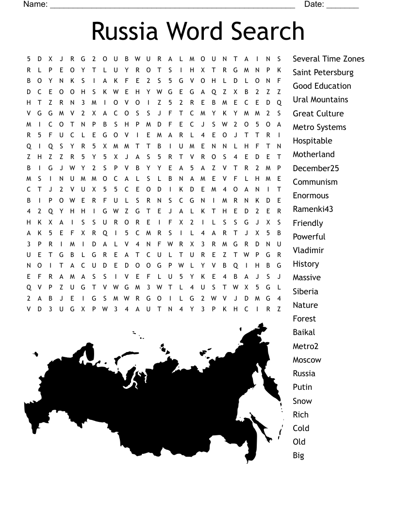 Russian Wordsearch WordMint